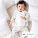 マイクロフリースクマ刺しゅうリバーシブルベスト (60~90cm) | fillot de bébé réduction | 詳細画像2 