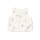 マイクロフリースクマ刺しゅうリバーシブルベスト (60~90cm) | fillot de bébé réduction | 詳細画像5 
