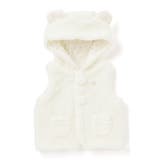 【お揃い】モコモコ耳付きフードフリースベスト(60~90cm) | fillot de bébé réduction | 詳細画像6 