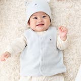 ブルー | 【お揃い】リバーシブルフリースベスト(60~90cm) | fillot de bébé réduction