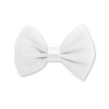 ホワイト | 【日本製】ラメチュールリボンヘアクリップ | fillot de bébé réduction