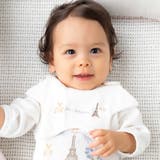 ホワイト | テレコフェースホシガタスタイ | fillot de bébé réduction