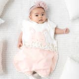 ピンク | 天竺ウサギパッチスリーパー(50~90cm) | fillot de bébé réduction