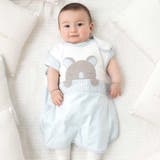 ブルー | 天竺コアラパッチスリーパー(50~90cm) | fillot de bébé réduction