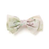 ベージュ系 | 花柄シフォンリボンヘアクリップ | fillot de bébé réduction