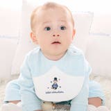 ブルー | 【お揃い】ニット切り替えアニマルモチーフスタイ | fillot de bébé réduction