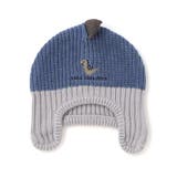 恐竜耳当て付きニット帽(46~48cm) | fillot de bébé réduction | 詳細画像1