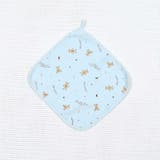 ブルー系 | ガーゼクマプリントハンドタオル | fillot de bébé réduction