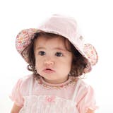 ピンク | 【 UVカット 】【お揃い】リバティプリントリボン日よけ付きハット(46~50c… | fillot de bébé réduction