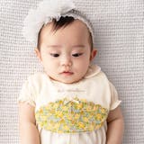 イエロー系 | 【お揃い】リバティプリント花柄スカラップスタイ | fillot de bébé réduction