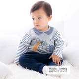 アニマル時計ボーダーTシャツ(70~90cm) | fillot de bébé réduction | 詳細画像2 