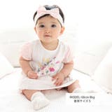 天竺花柄プリントパフスリーブTシャツ(70~90cm) | fillot de bébé réduction | 詳細画像3 