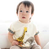 イエロー | 天竺アニマルプリントTシャツ(70~90cm) | fillot de bébé réduction
