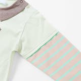 【お揃い】ボーダー袖切り替え汽車プリント長袖Tシャツ(70~90cm) | fillot de bébé réduction | 詳細画像12 