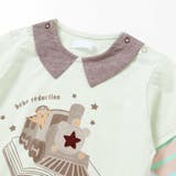 【お揃い】ボーダー袖切り替え汽車プリント長袖Tシャツ(70~90cm) | fillot de bébé réduction | 詳細画像9 