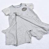 オーガニック 天竺 ボーダー クマ カバー オール (70~80cm) | fillot de bébé réduction | 詳細画像12