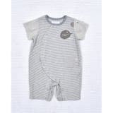 オーガニック 天竺 ボーダー クマ カバー オール (70~80cm) | fillot de bébé réduction | 詳細画像6