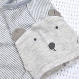 オーガニック 天竺 ボーダー クマ カバー オール (70~80cm) | fillot de bébé réduction | 詳細画像9