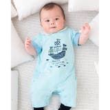 ブルー | 海モチーフカバーオール(70~80cm) | fillot de bébé réduction