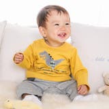 裏毛恐竜パッチカバーオール(70~80cm) | fillot de bébé réduction | 詳細画像1