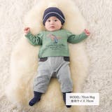 裏毛恐竜パッチカバーオール(70~80cm) | fillot de bébé réduction | 詳細画像3