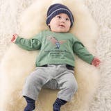 グリーン系 | 裏毛恐竜パッチカバーオール(70~80cm) | fillot de bébé réduction