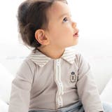 天竺ストライプ襟カバーオール(70~80cm) | fillot de bébé réduction | 詳細画像4