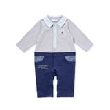 天竺ストライプ襟カバーオール(70~80cm) | fillot de bébé réduction | 詳細画像6