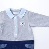 天竺ストライプ襟カバーオール(70~80cm) | fillot de bébé réduction | 詳細画像8