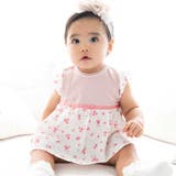 ピンク系 | 花柄リップルスカートボディミニ(70~80cm) | fillot de bébé réduction