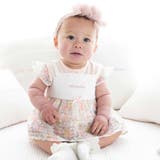 オーガンジー花柄プリントチュニック+カバーオールセット(70~80cm) | fillot de bébé réduction | 詳細画像1