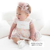 オーガンジー花柄プリントチュニック+カバーオールセット(70~80cm) | fillot de bébé réduction | 詳細画像2