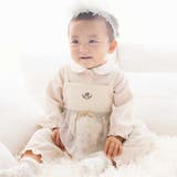 ベージュ系 | 【お揃い】チュニック付きテレコフェイスカバーオール(70~80cm) | fillot de bébé réduction