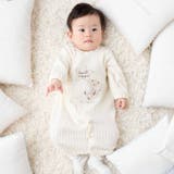 【お揃い】ケーブルニットクマ2WAYオール(50~75cm) | fillot de bébé réduction | 詳細画像1