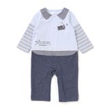 【お揃い】ボーダー袖切り替え長袖カバーオール(70~80cm) | fillot de bébé réduction | 詳細画像7 