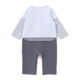【お揃い】ボーダー袖切り替え長袖カバーオール(70~80cm) | fillot de bébé réduction | 詳細画像8 