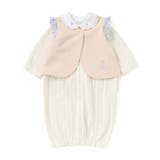 ベージュ系 | リバティタナローンベスト付き2WAYオール | fillot de bébé réduction