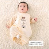 裏毛クマパッチ長袖2wayオール(50~75cm) | fillot de bébé réduction | 詳細画像2 