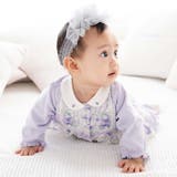 【お揃い】オーガンジー花柄プリントスカート付き長袖カバーオール(70~80cm) | fillot de bébé réduction | 詳細画像5 