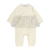【お揃い】オーガンジー花柄プリントスカート付き長袖カバーオール(70~80cm) | fillot de bébé réduction | 詳細画像8 