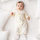 【お揃い】オーガンジー花柄プリント長袖2WAYオール(50~75cm) | fillot de bébé réduction | 詳細画像1 