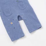 【お揃い】ボーダーTシャツ重ね着風長袖ロンパース(70~80cm) | fillot de bébé réduction | 詳細画像12 