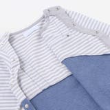 【お揃い】ボーダーTシャツ重ね着風長袖ロンパース(70~80cm) | fillot de bébé réduction | 詳細画像6 