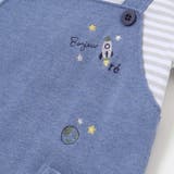 【お揃い】ボーダーTシャツ重ね着風長袖ロンパース(70~80cm) | fillot de bébé réduction | 詳細画像8 
