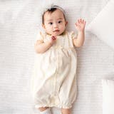 イエロー系 | 【お揃い】リバティプリント半袖2WAYオール(50~75cm) | fillot de bébé réduction