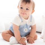 オーガニックコットンクマパッチ半袖カバーオール(70~80cm) | fillot de bébé réduction | 詳細画像3 