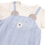 オーガニックコットンクマパッチ半袖カバーオール(70~80cm) | fillot de bébé réduction | 詳細画像8 