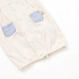 オーガニックコットンクマパッチ半袖2WAYオール(50~75cm) | fillot de bébé réduction | 詳細画像13 