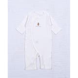 ホワイト | 【 日本製 】 コットン 40/- フライス カバーオール (60~80cm) | fillot de bébé réduction