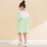 天竺ワッシャーチェックドッキングワンピース(80~130cm) | Noeil aime BeBe | 詳細画像3 